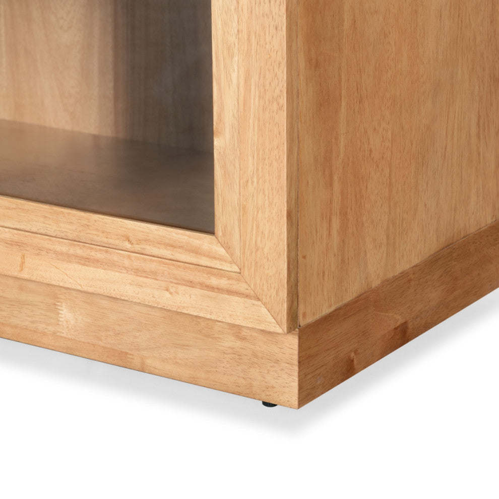 Safavieh Couture Roades Glass Cabinet Bookcase, Natural