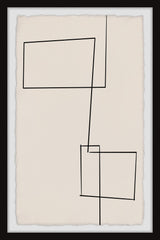 "Flowing Box Lines" Framed Painting Print, 12x18