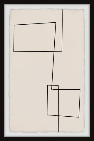 "Flowing Box Lines" Framed Painting Print, 12x18