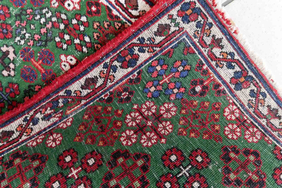 Handmade Antique Persian Joshagan Runner 1.8'x4.8', 57cmx149cm 1930s