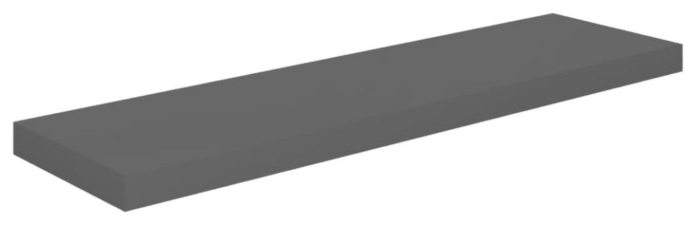 vidaXL Wall Shelves Floating Shelves Display Shelves 2 Pcs High Gloss Gray