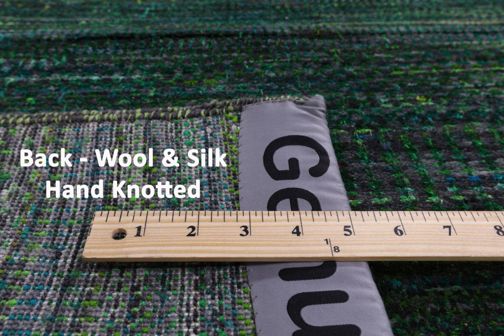 2' 5" X 19' 3" Runner Hand Knotted Super Savannah Gabbeh Wool and Silk Rug Q6888