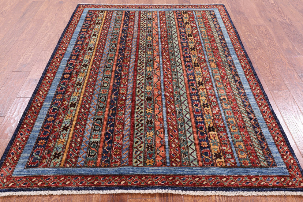 5' 0" X 7' 0" Persian Gabbeh Shall Hand-Knotted Rug Q5005