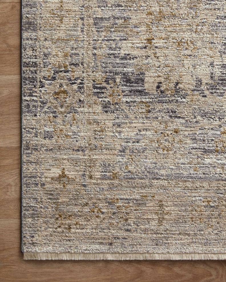 Jean Stoffer x Loloi Katherine Charcoal / Gold 18" x 18" Sample Rug
