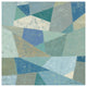 "Teal Geo Metric" Digital Paper Print by Silvia Vassileva, 38"x38"