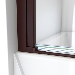 DreamLine Aqua-Q Swing 34x58 Frameless Tub Door, Oil Rubbed Bronze