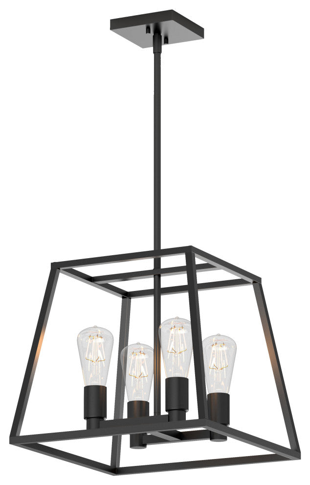 Artika Carter Square Farmhouse Chandelier, Black