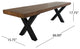 GDF Studio Melantha Indoor Brown Walnut Finish Lightweight Concrete Dining Bench