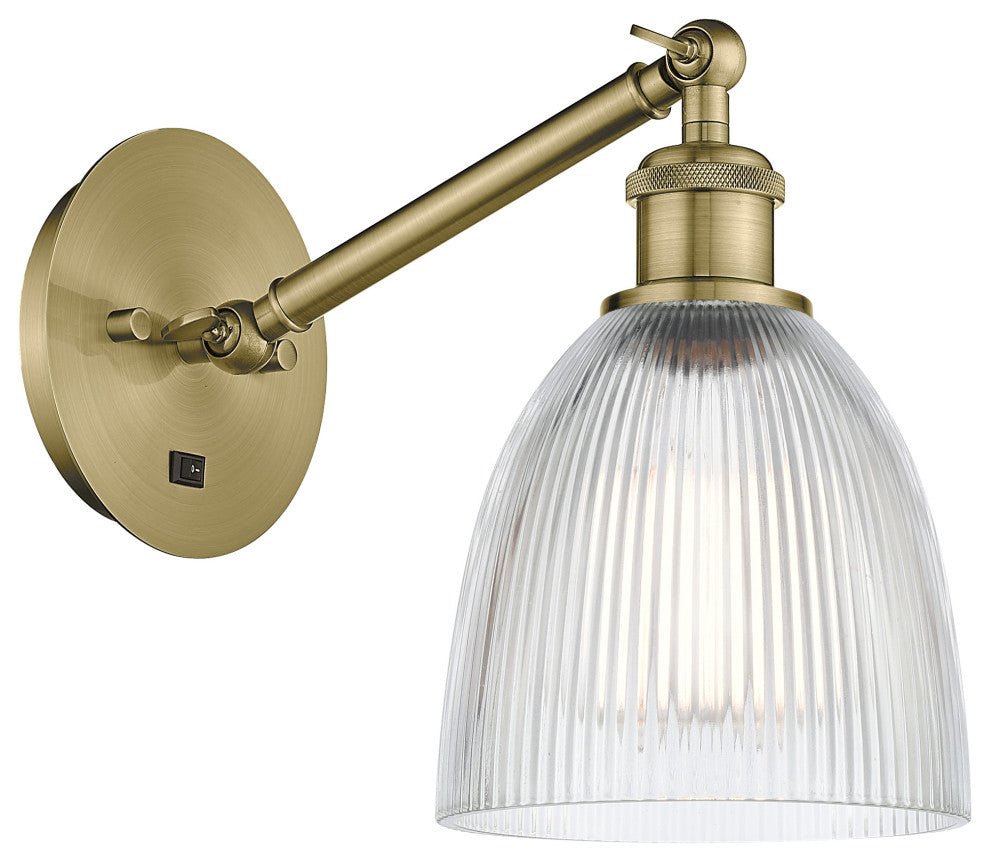 Innovations 317-1W-AB-G382-LED 1-Light Sconce, Antique Brass