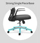 Modern Ergonomic Office Chair Faux Leather Upholstery Lumbar Support, Black