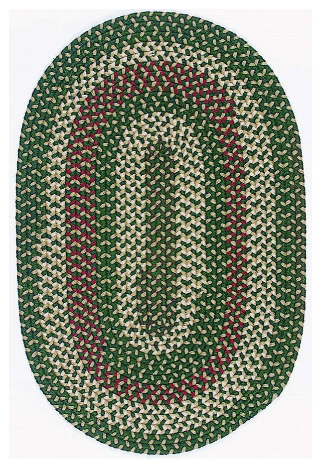 Colonial Mills Brook Farm BF62 Winter Green Traditional Area Rug, Round 10'x10'