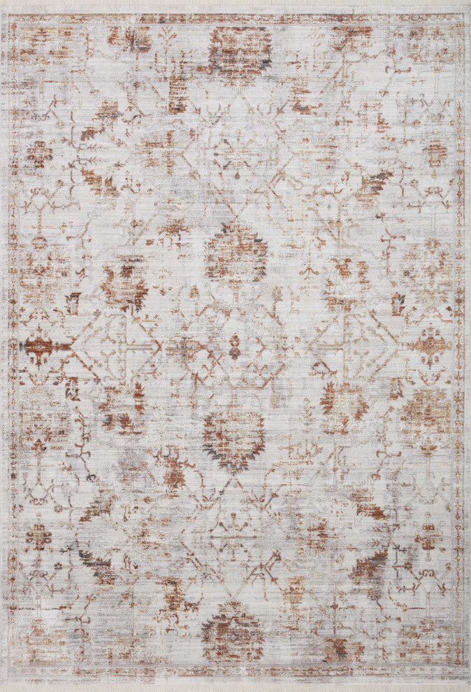 Loloi Bonney Silver / Sunset 18" x 18" Swatch Area Rug