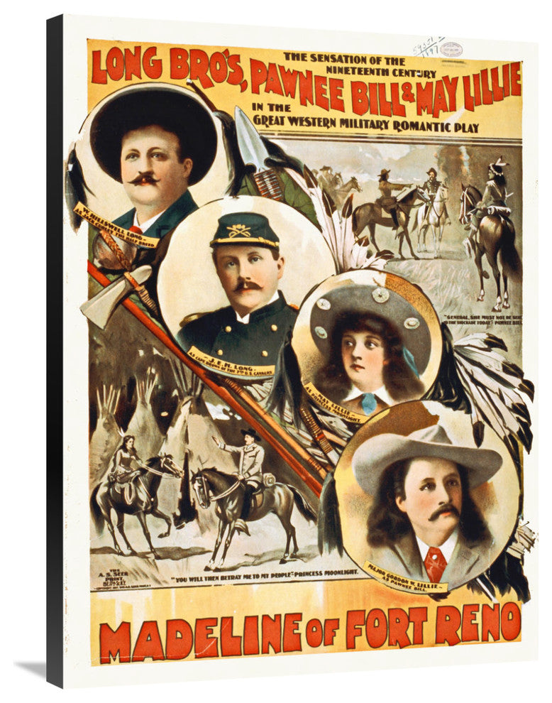 Long Bro's, Madeline Of Fort Reno The Sensation Of The 19Th Century, 27x36