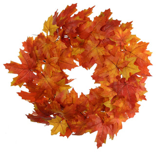 24" Maple Leaf Wreath - Fall Door, Thanksgiving