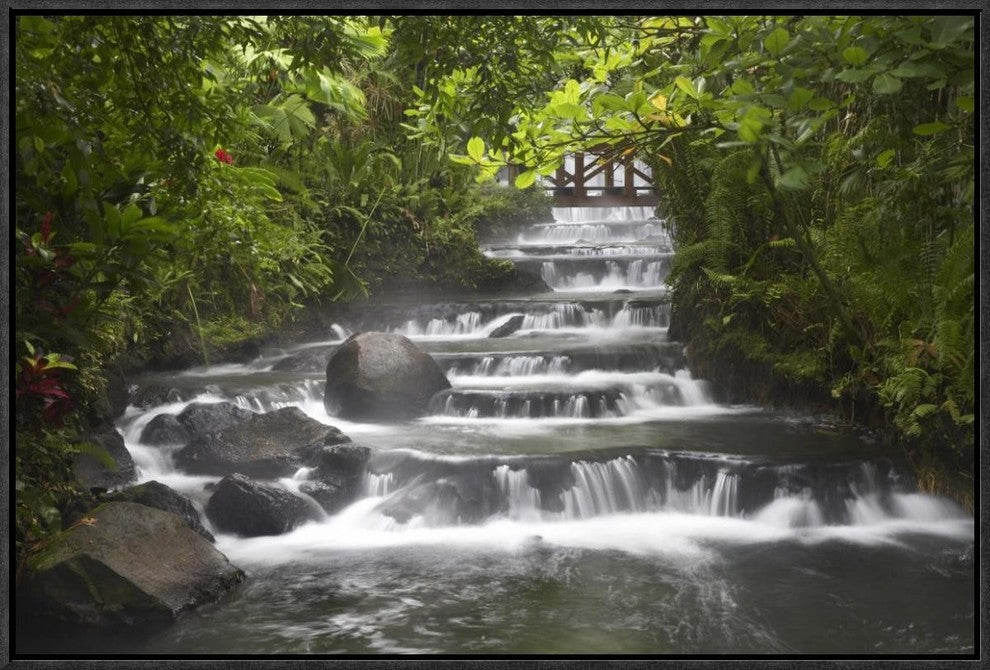 Tabacon River, Cascades and Pools In The Rainforest, Costa Rica, 24"x16"