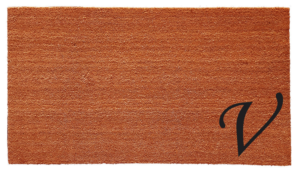 Urban Chic Monogram Doormat 18"x30", Letter V