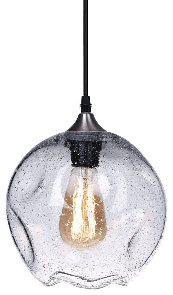 Retro Glass Pendant Lighting Fixture, Farmhouse Hanging Light