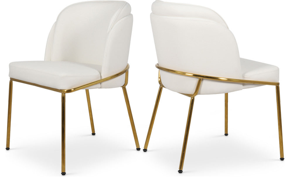 Jagger Upholstered Dining Chair, White, Set of 2