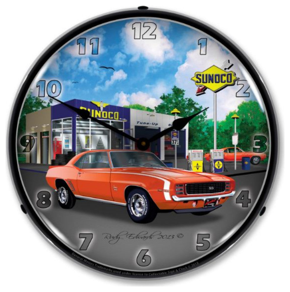 GMRE1306448 1969 RS SS Camaro Sunoco Clock