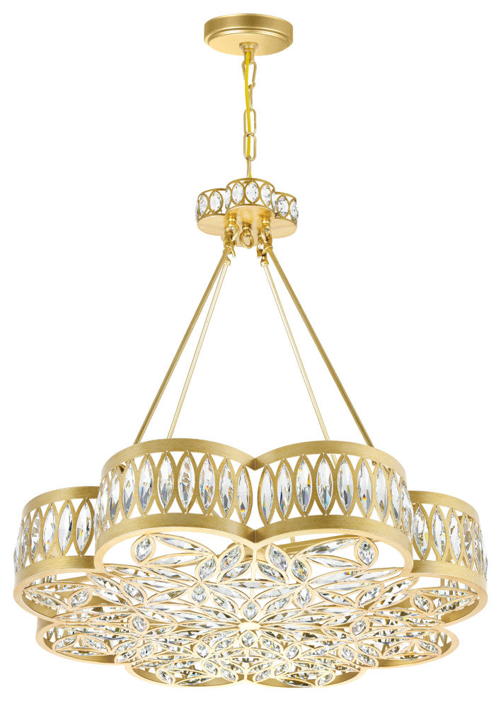 Nova 8 Light Chandelier With Champagne Finish