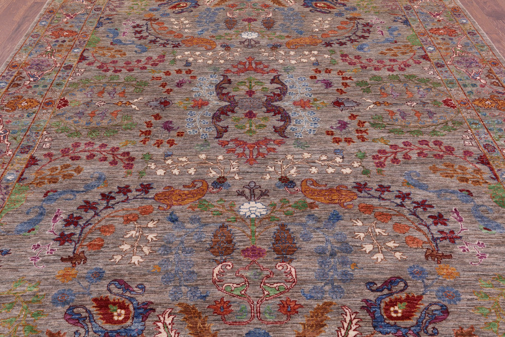 8' 3" X 10' 0" Persian Sarouk Hand-Knotted Wool Rug Q7609
