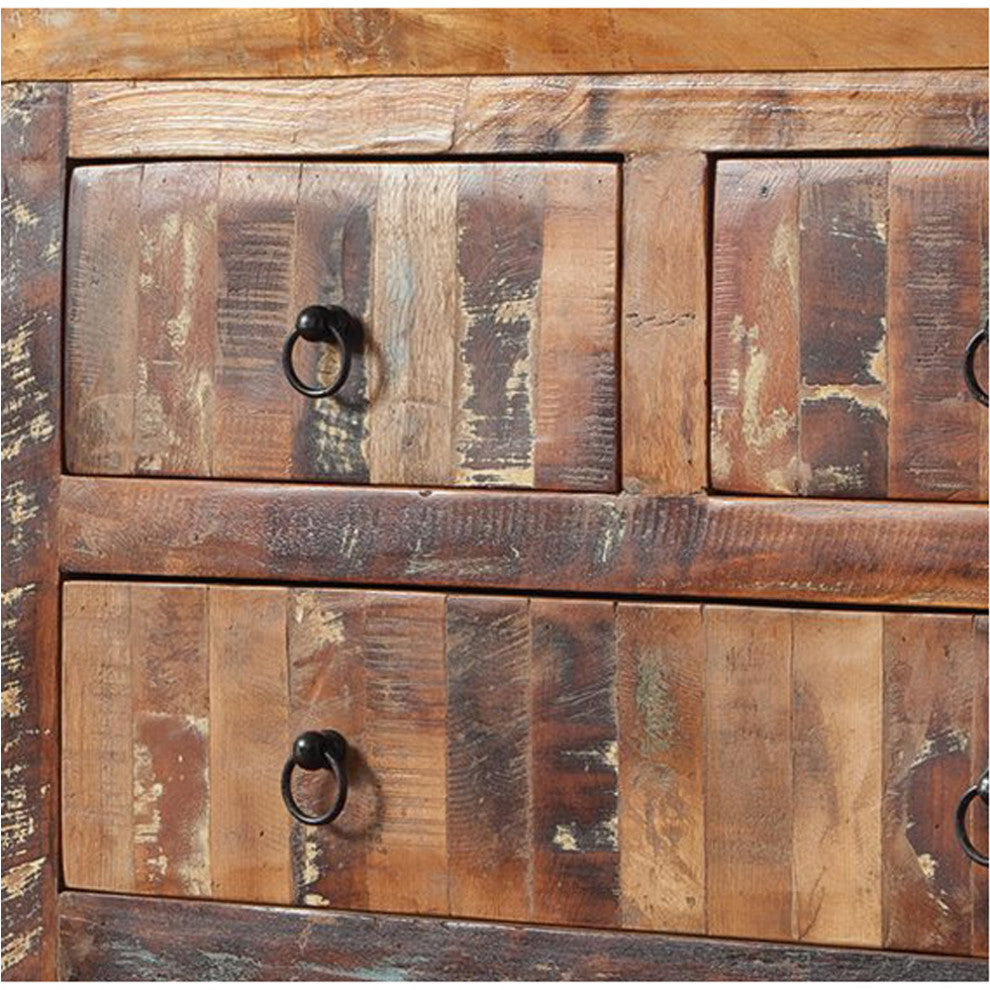 4 Drawers Accent Cabinet, Reclaimed Wood