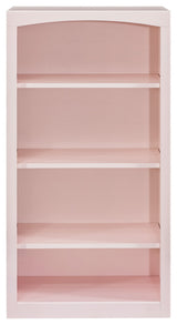 Solid Wood Bookcase, 48"x24", Blush Pink