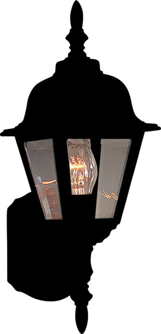 Maxim 3005 Builder Cast 16" 1 Light Wall Sconce - Black / Clear Glass