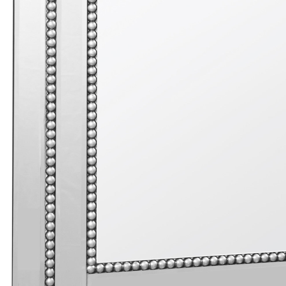 Silver Rectangle Accent Glass Mirror