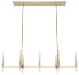 Sunjai Alturas Gold 7 Light Linear Chandelier Ceiling