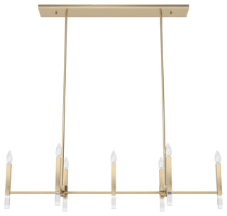 Sunjai Alturas Gold 7 Light Linear Chandelier Ceiling