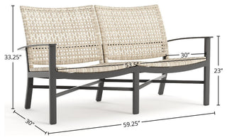 Jasper Loveseat, Textured Pewter