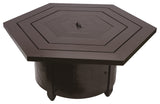 Az Patio Heaters Hammered Bronze Hexagon Fire Pit