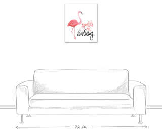 Flamingo Sparkle On Darling 20x24 Canvas Wall Art