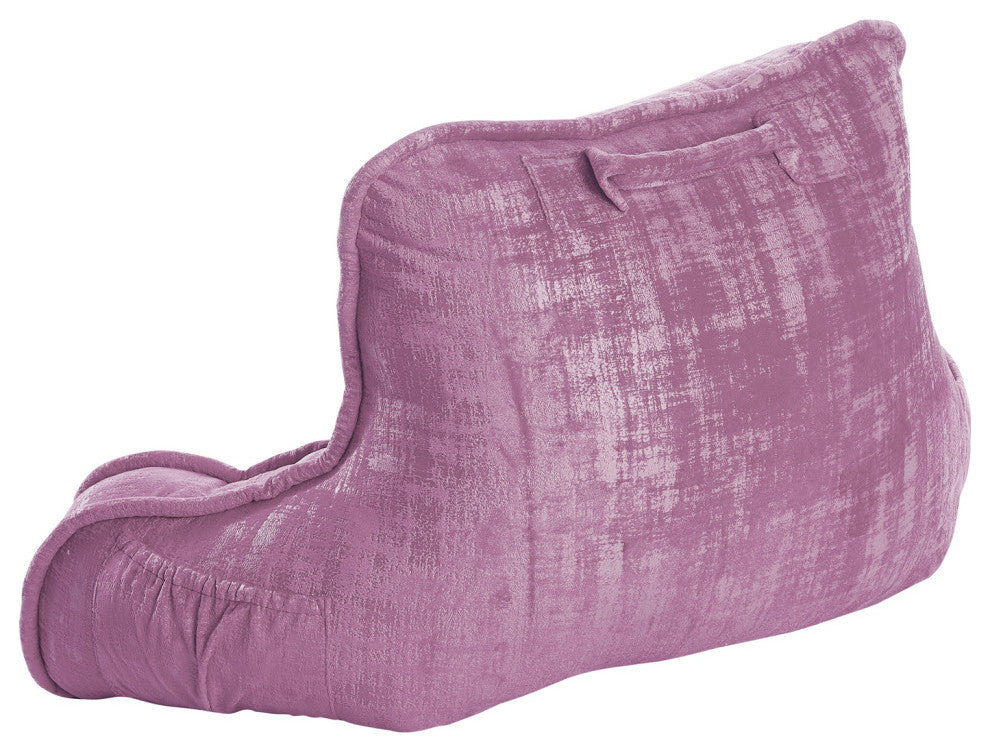 Textured Velvet DIY Bed Rest Cover and Inserts, Mauve Shadows, 20"x18"x17"