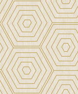 Stone Foil Aztec Hexagons Wallpaper