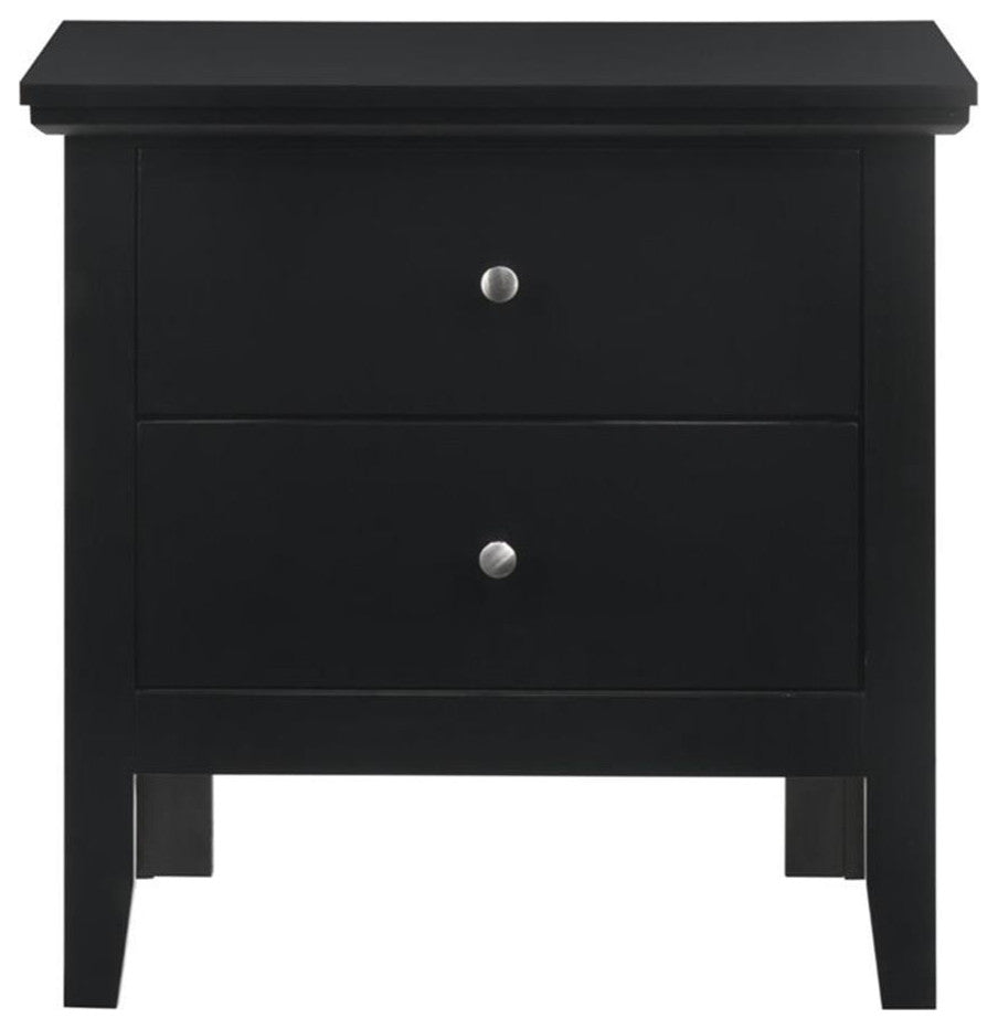 Glory Furniture Primo 2 Drawer Nightstand in Black