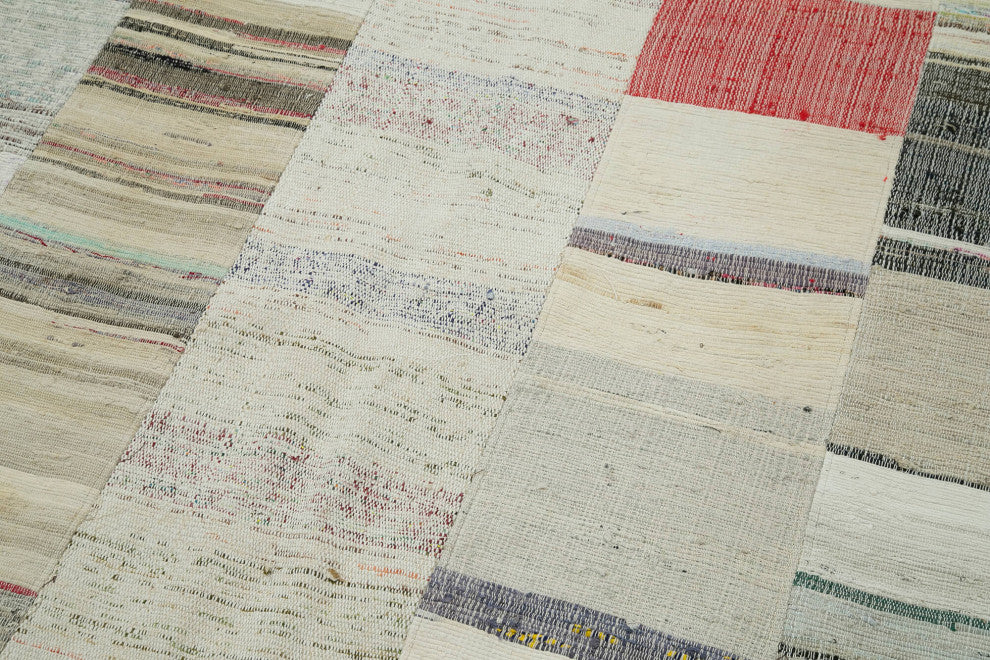 Rug N Carpet - Handmade Anatolian 5' 7'' x 8' 6'' Vintage Patchwork Kilim Rug