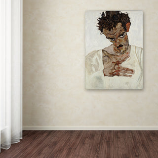 Egon Schiele 'Self Portrait' Canvas Art, 19 x 14