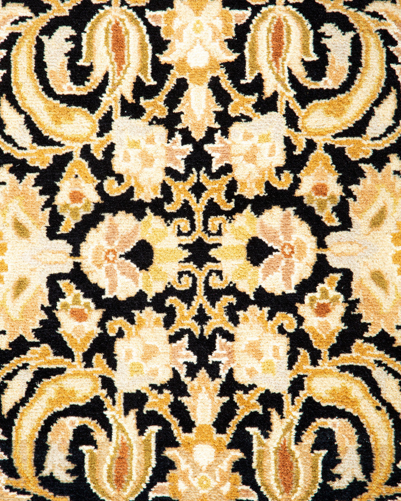 Mogul, One-of-a-Kind Hand-Knotted Area Rug Black, 4' 3" x 6' 5"
