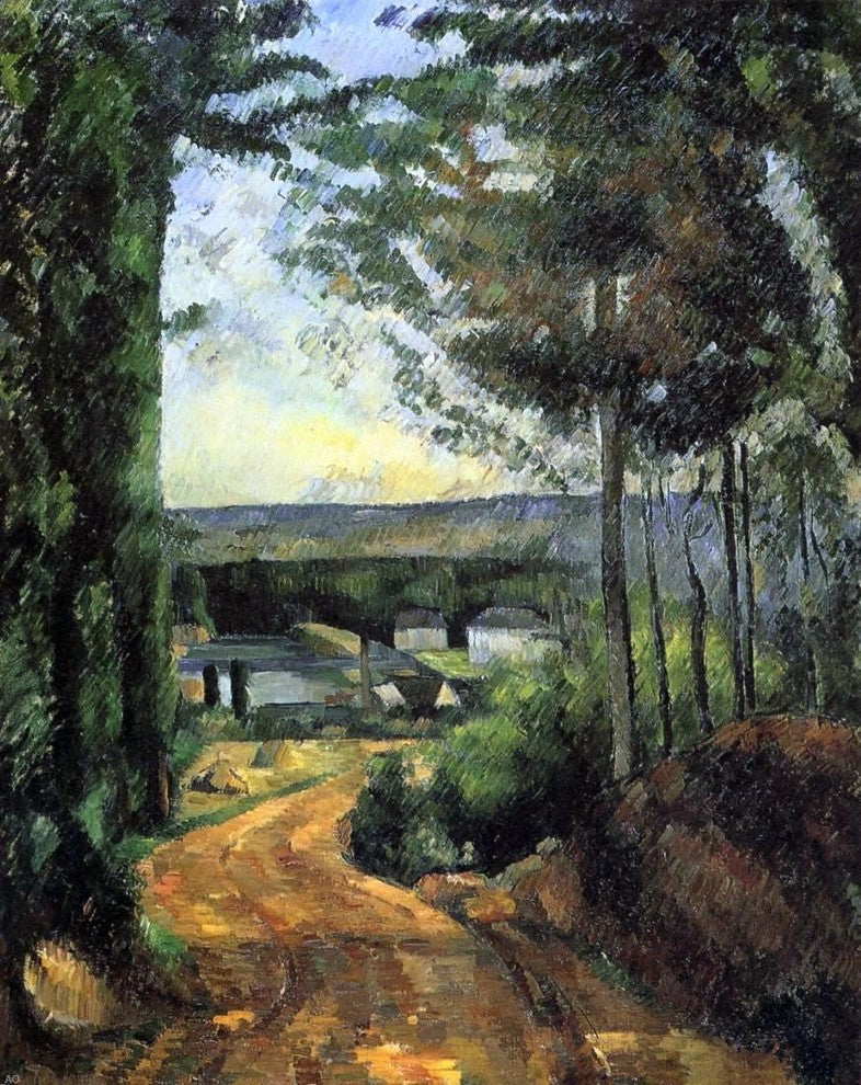 Paul Cezanne Road- Trees and Lake Wall Decal