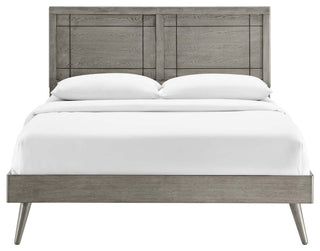Marlee Twin Wood Platform Bed With Splayed Legs MOD-6630-GRY