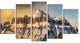 "Dramatic Overcast Sky Over Alps" Landscape Wall Art, 5 Panels, 60"x32"