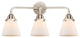 Small Cone Bath Vanity Light, Polished Nickel, Matte White, Matte White