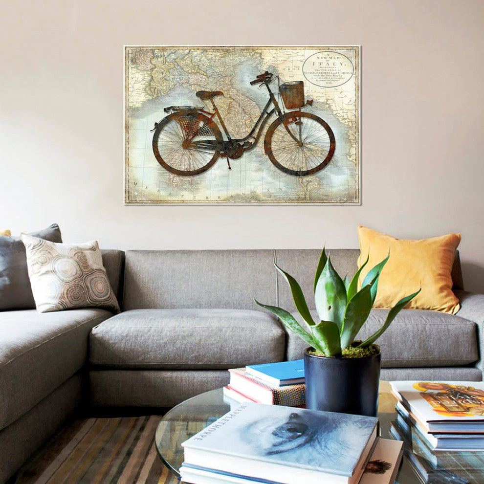 "Bike Italy" by Amanda Wade, Canvas Print, 18"x12"