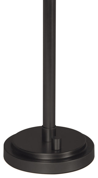 Polly Buffet Lamp, Blackened Brass With Rattan Shade