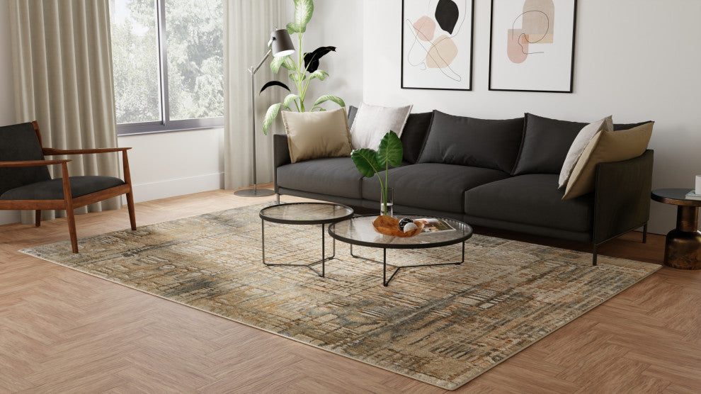 Jaxson 39PZF Modern/Industrial/Bohemian & Eclectic Area Rug, 10'x14'