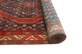 Fine Vintage Distressed Ivanna Navy/Rust Runner, 4'3x10'3