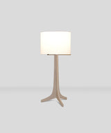 Nauta Table Lamp, Brushed Brass White Linen Shade