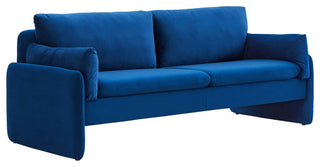 Indicate Performance Velvet Sofa, Navy